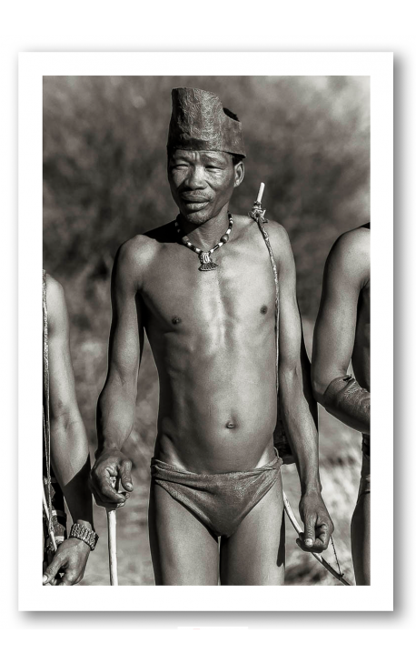 Achetez en ligne des Oeuvres d'Art - Photo Bushmen désert du Kalahari - Namibie Daniel Vuillemin